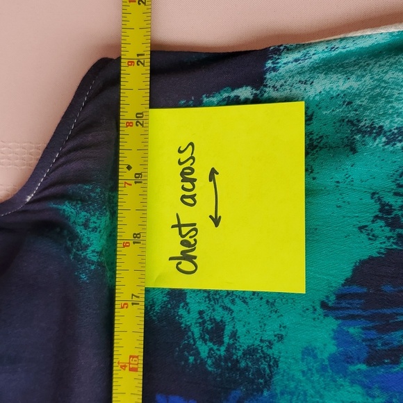 Halston green and blue sheer summer dress - Picture 13 of 13